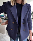 Chic Knit Sleeve Blazer