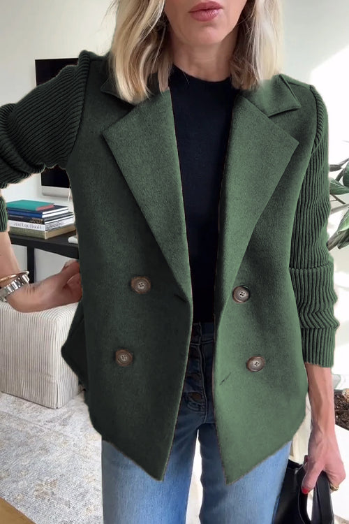 Chic Knit Sleeve Blazer