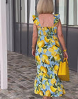 Lemon Print Tunic Dress with Relaxed Fit