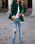 Elegant Velvet Blazer Jacket for Women