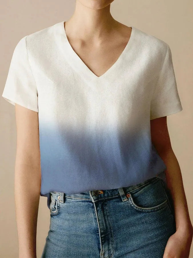 Women's Ombre Casual Top