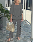 Mid-Sleeve Set Two-Piece