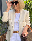 Elegant Brown Blazer Coat
