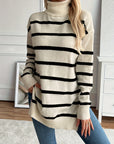 Maya Cozy Striped Knit Sweater