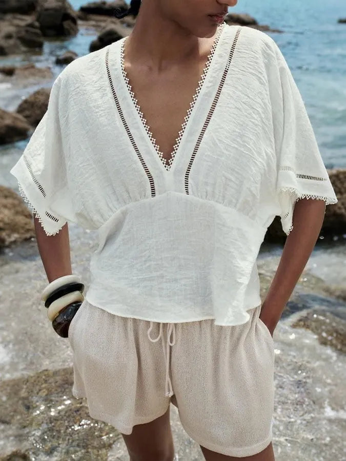 Sunset Lace Button Shirt