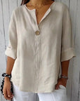 Modern Fit Casual V Neck Blouse