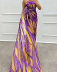 Chic Vibrant Patterned Maxi Dress