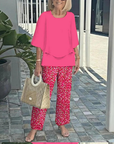 Mid-Sleeve Set Two-Piece