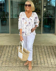 Cotton and Linen Floral Top