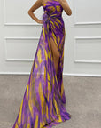 Chic Vibrant Patterned Maxi Dress