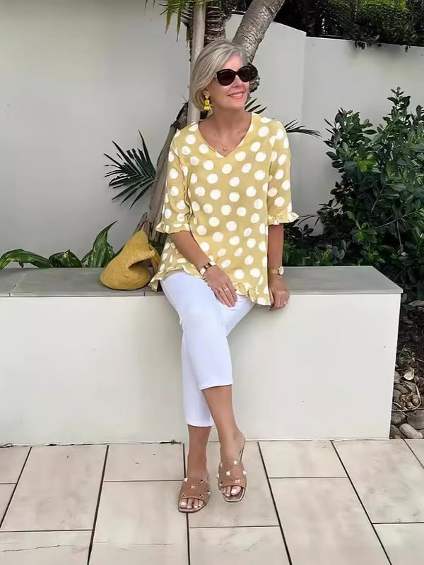 Stylish V-Neck Blouse for Women