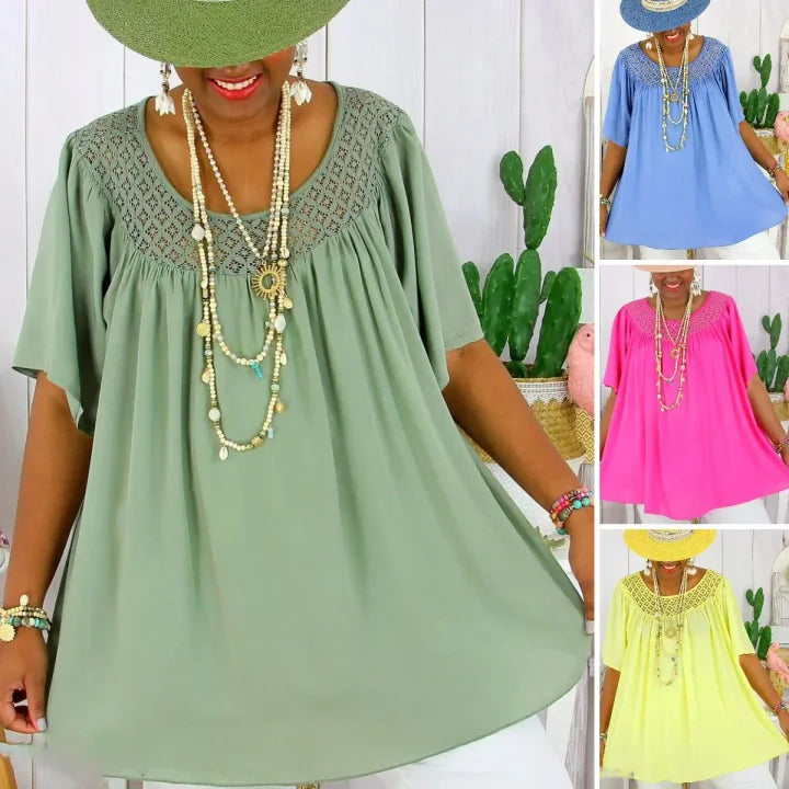 Summer Cloth With Short Sleeve Dress