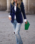 Elegant Velvet Blazer Jacket for Women