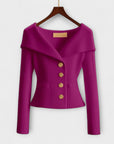 Warm Textured Knit Jacket for Women