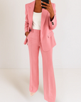 Modern Blazer Outfit with Bold Stripe Trim