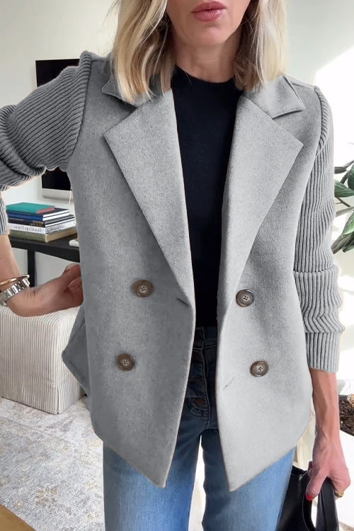 Chic Knit Sleeve Blazer