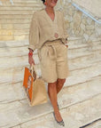Casual Female Loose Two-Piece Suit