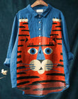 Binky | Stylish Women's T-Shirt with Artistic Cat Print