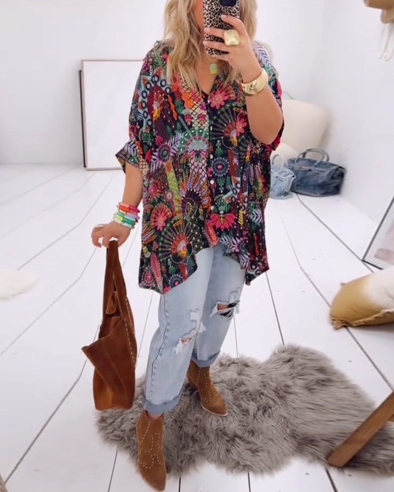 Loose Fashion Printed Top