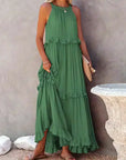 Soft Ruffle Casual Dress – Lightweight, Flowy Summer Style Perfect for Travel & Everyday Elegance