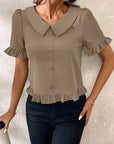 Elegant Short Sleeve Blouse