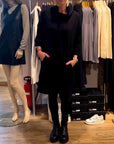 Cowl Neck Solid Color Dress