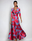 Stylish Party Dress with Bold Floral Print