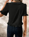 Elegant Short Sleeve Blouse