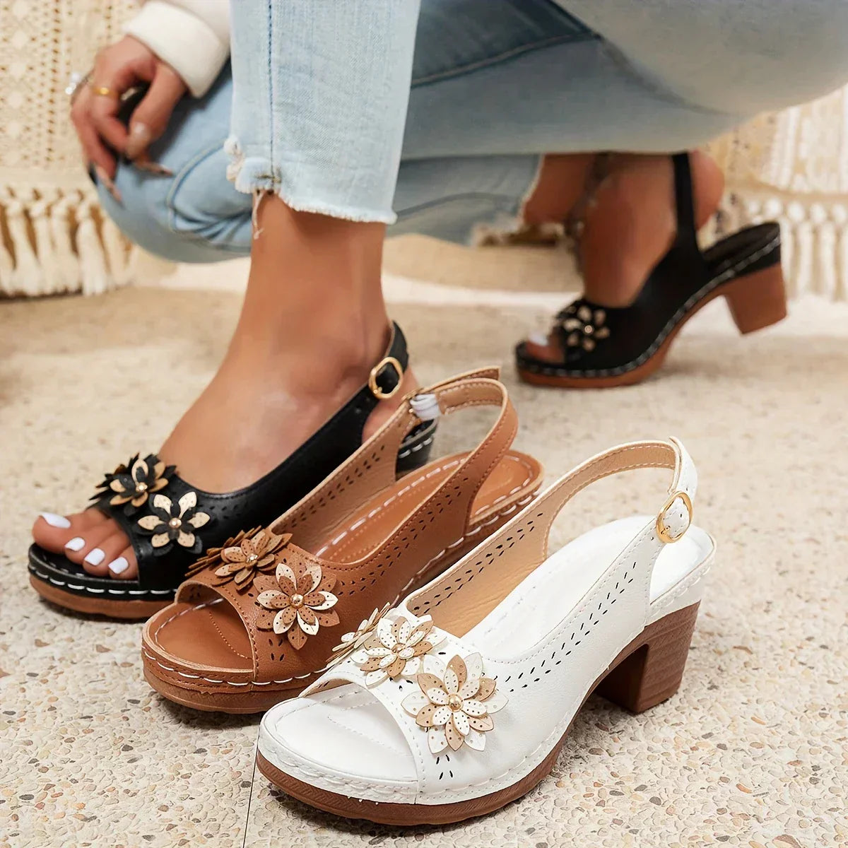 Stylish Stiletto Heel Sandals