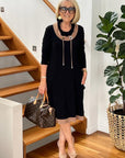 Side Pockets Mid-length Dress