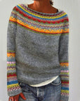 Patterned Knitwear Retro Sweater