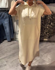 Relaxed Fit Pullover Hoodie Dress