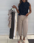 Soft Feel Ruffle Top with Elegant Drape