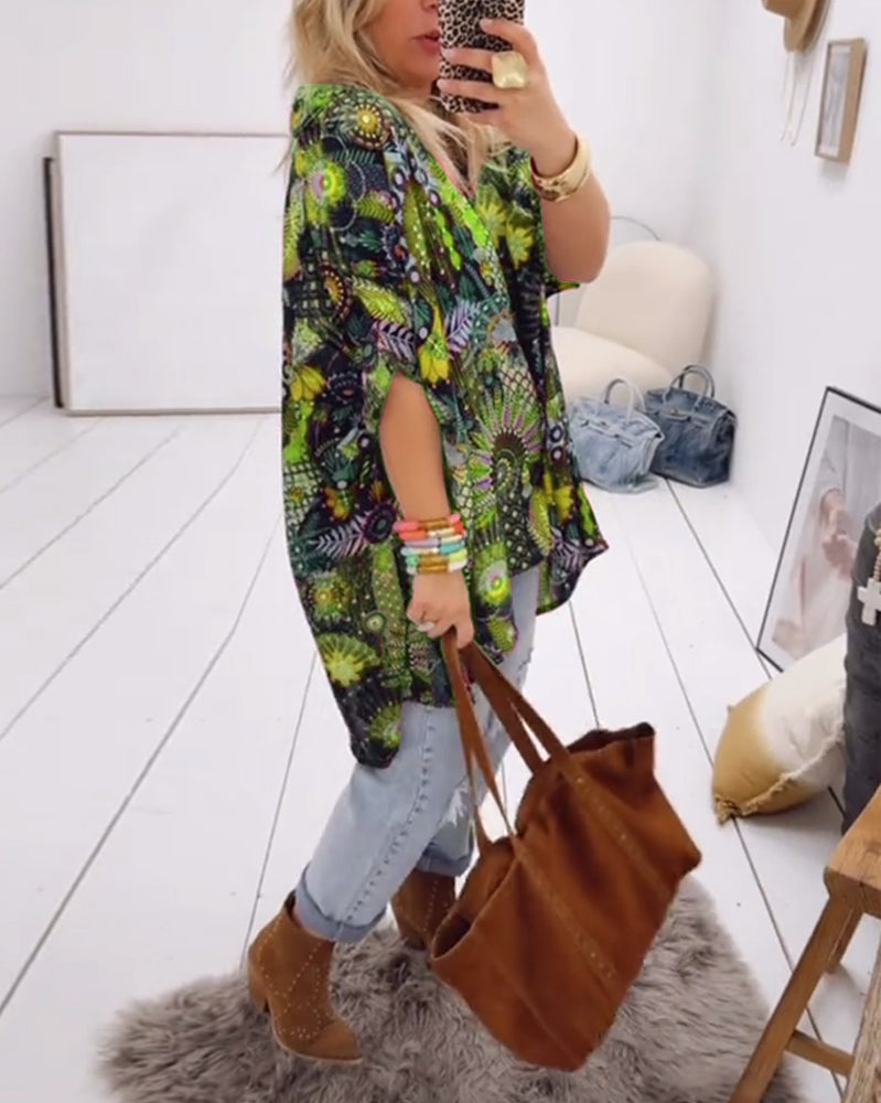 Loose Fashion Printed Top