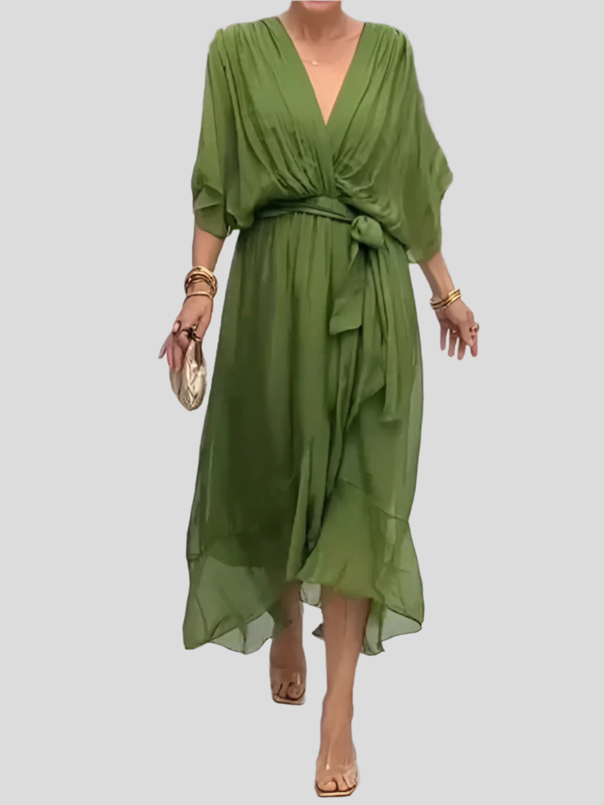 Gentle Tiered Ruffle Midi Dress