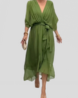 Gentle Tiered Ruffle Midi Dress