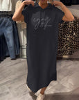 Relaxed Fit Pullover Hoodie Dress