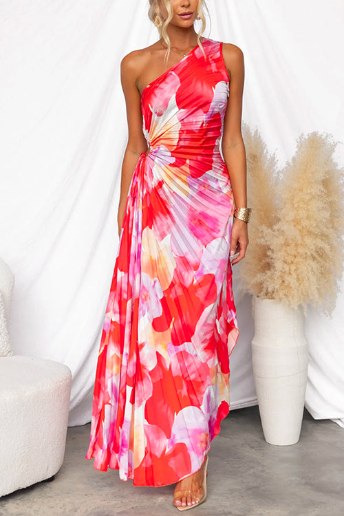 Lightweight Pleated Midi Dress For Summer