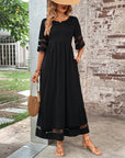 Elegant Dress Mid-Sleeve Casual Crew Neck