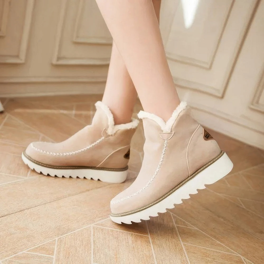 Women's Cashmere Suede Snow Ankle Boots