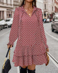 Print Long Sleeve Dress