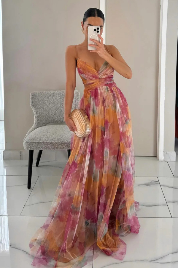 Feminine Sleeveless Maxi Dress For Women