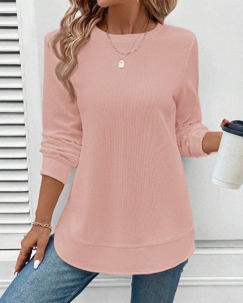 O-Neck Long Sleeve Daily Wear Shirt