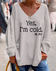 Women’s Plus Size V-Neck Knit Sweater