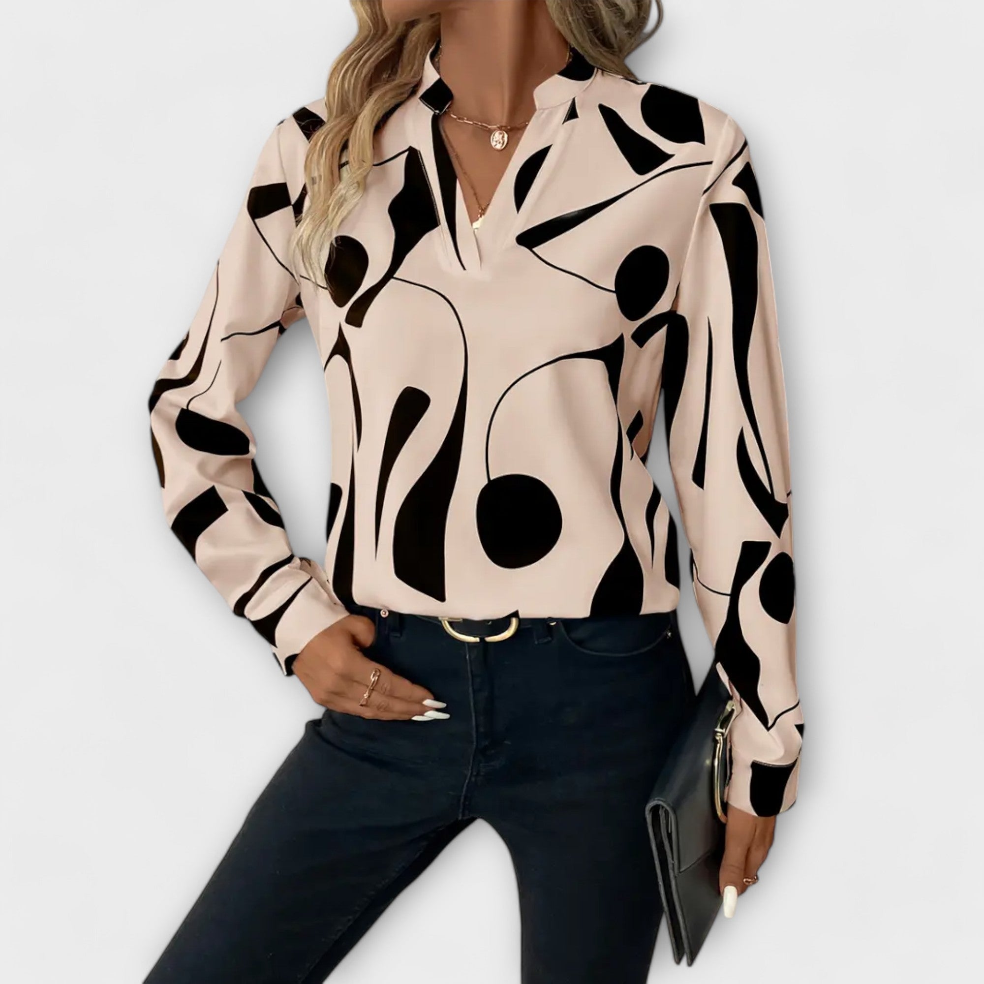 Elegant Blouse With Design – Lightweight, Feminine Statement Top for Workdays or Weekend Styling
