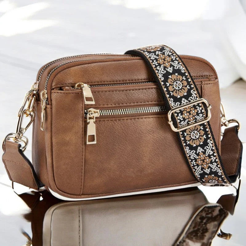 Refined Leather Shoulder Bag