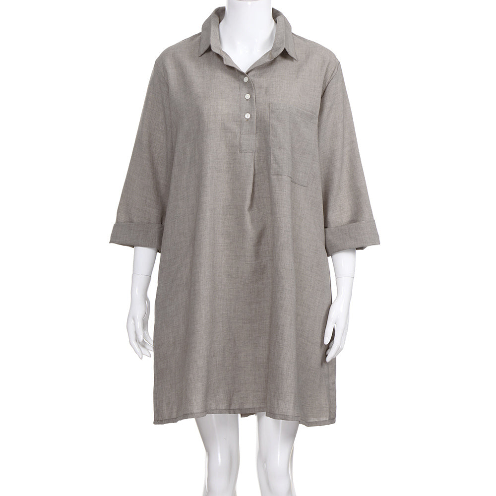 Sleeve Blouse Collar Dress