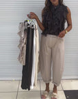 Soft Feel Ruffle Top with Elegant Drape