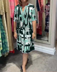 Women's leopard print midi dress