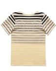 Striped Round Neck T-Shirt